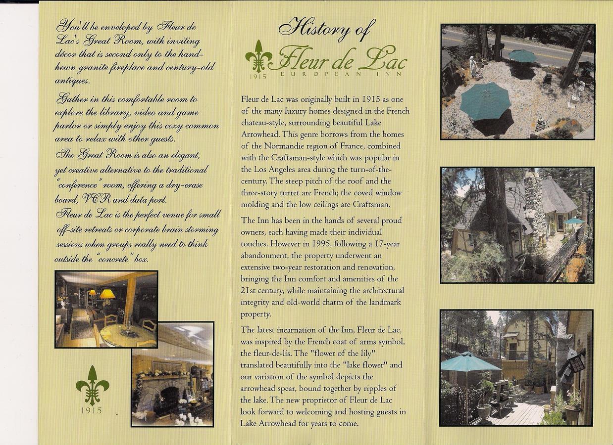 Fleur De Lac Europeran Inn Lake Arrowhead Kültér fotó